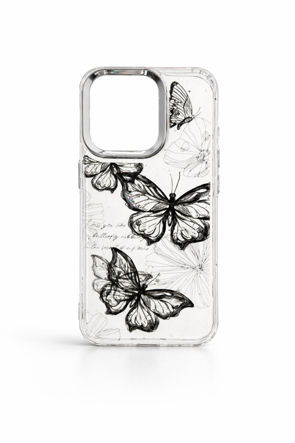 Aesthetic Charcoal Hand-Drawn Transparent Botanical | Cover for iPhone