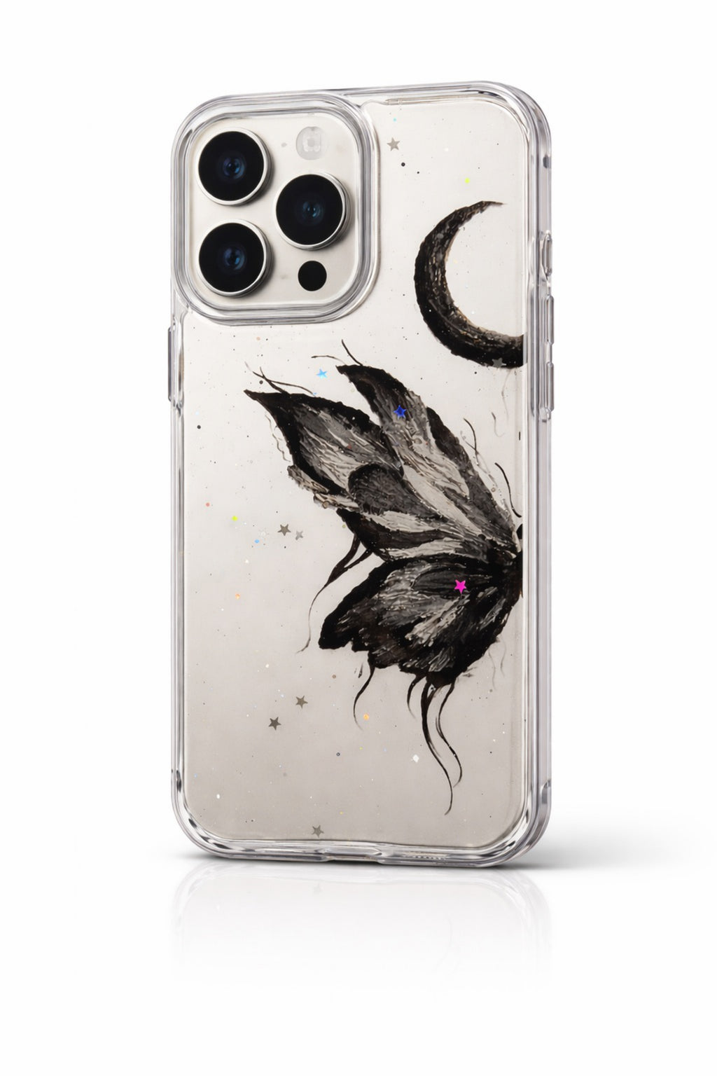 Gothic Dark Fairy Wing Clear Phone Case | Cover for iPhone