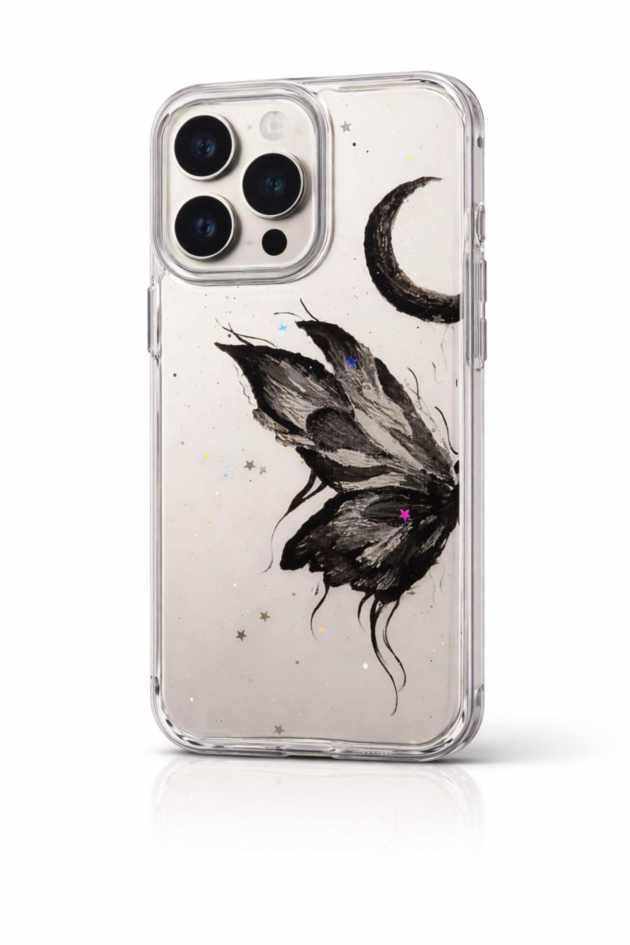 Gothic Dark Fairy Wing Clear Phone Case | Cover for iPhone