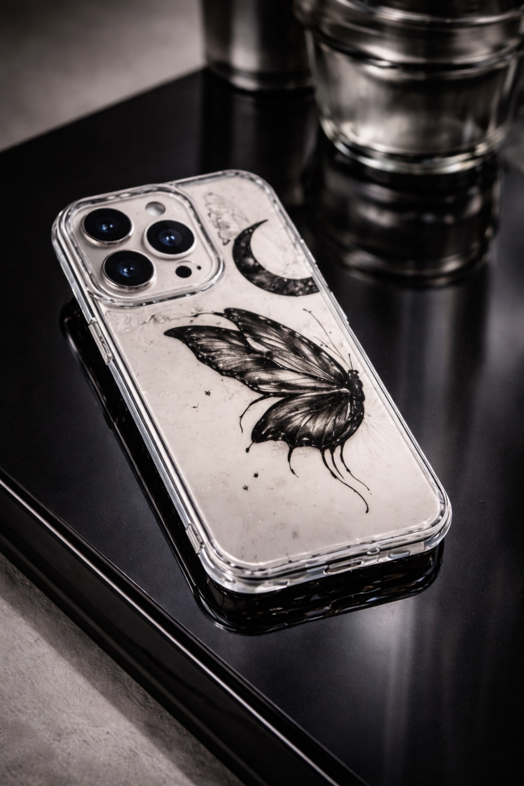 Gothic Dark Fairy Wing Clear Phone Case | Cover for iPhone