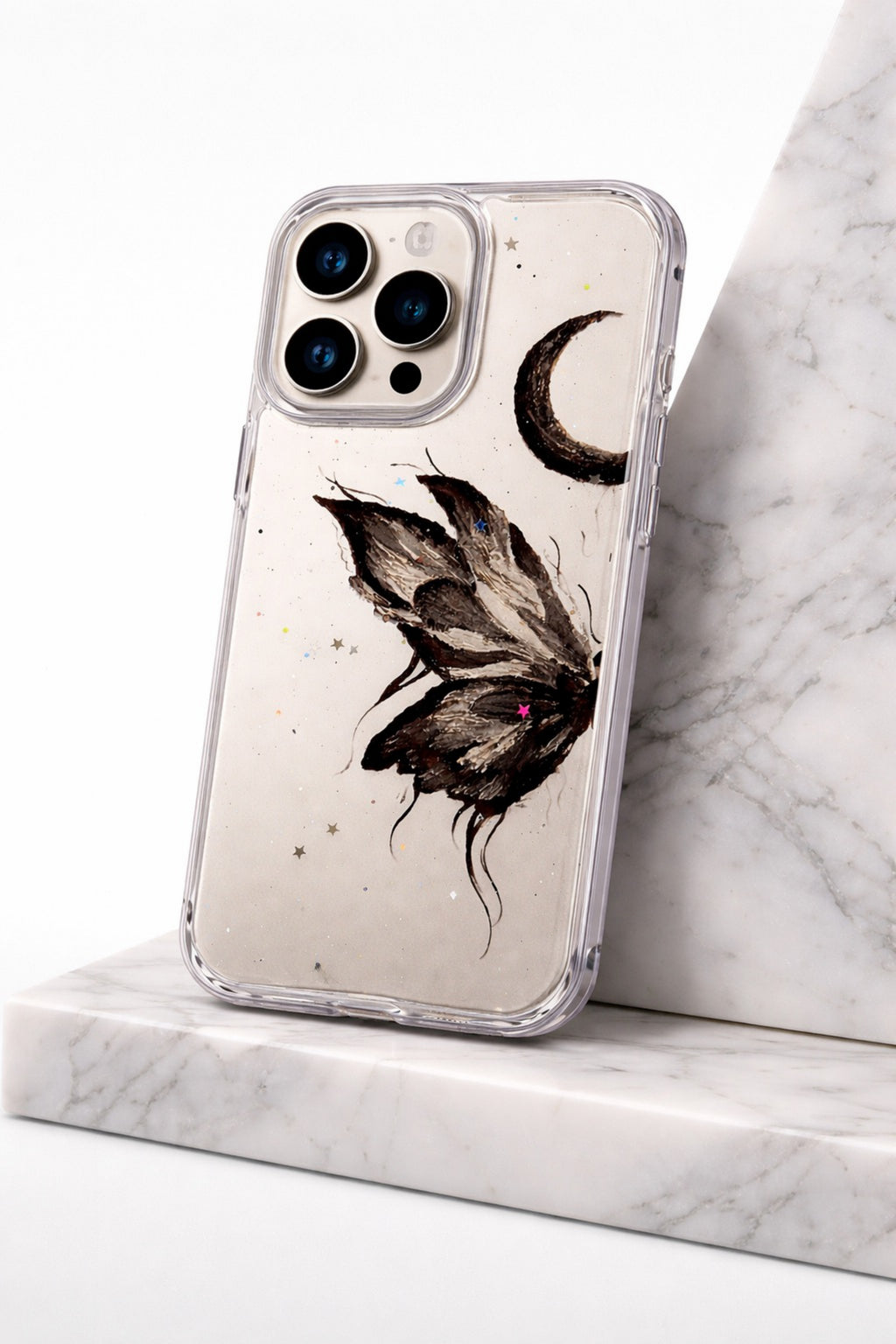 Gothic Dark Fairy Wing Clear Phone Case | Cover for iPhone