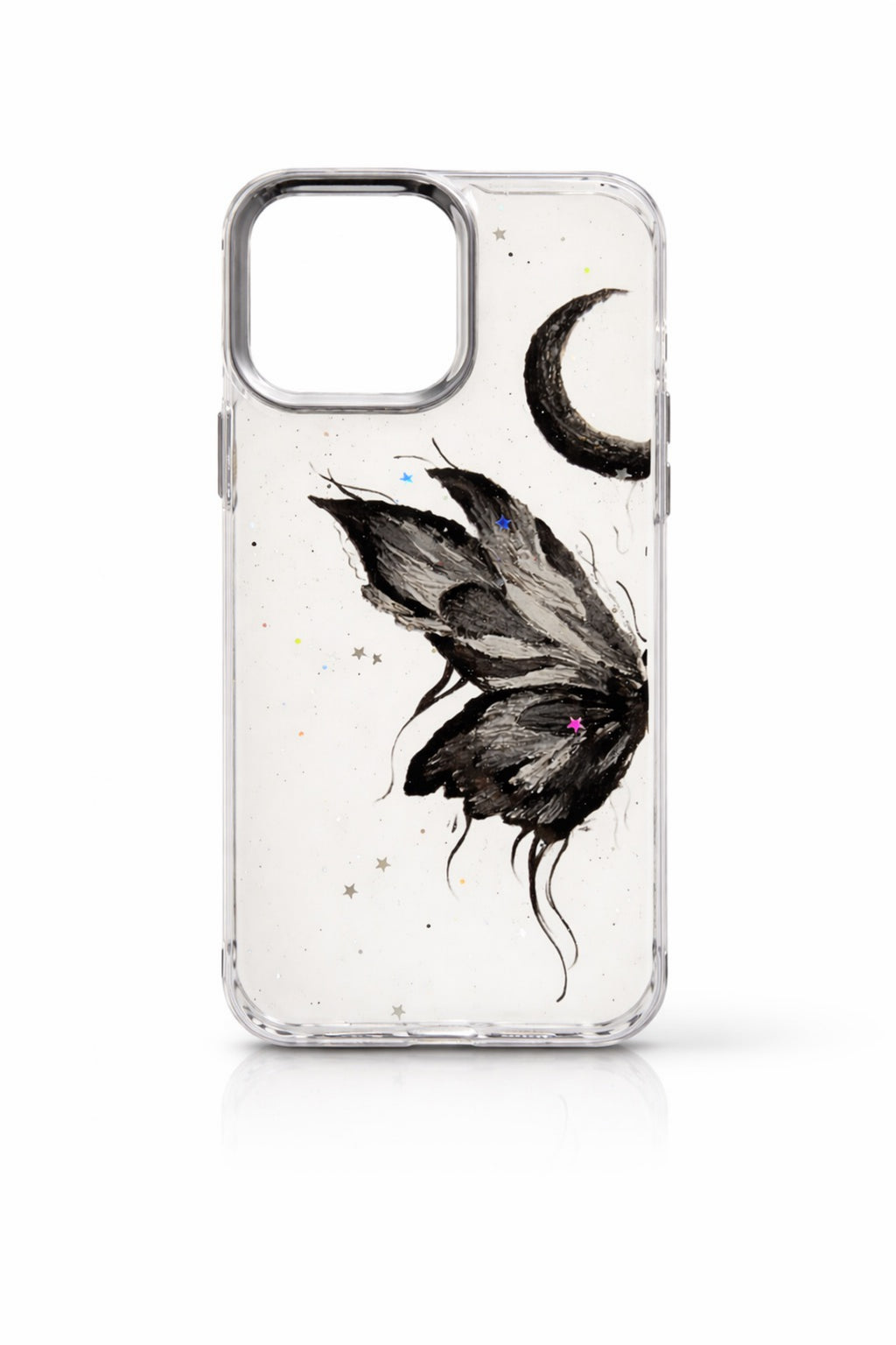 Gothic Dark Fairy Wing Clear Phone Case | Cover for iPhone